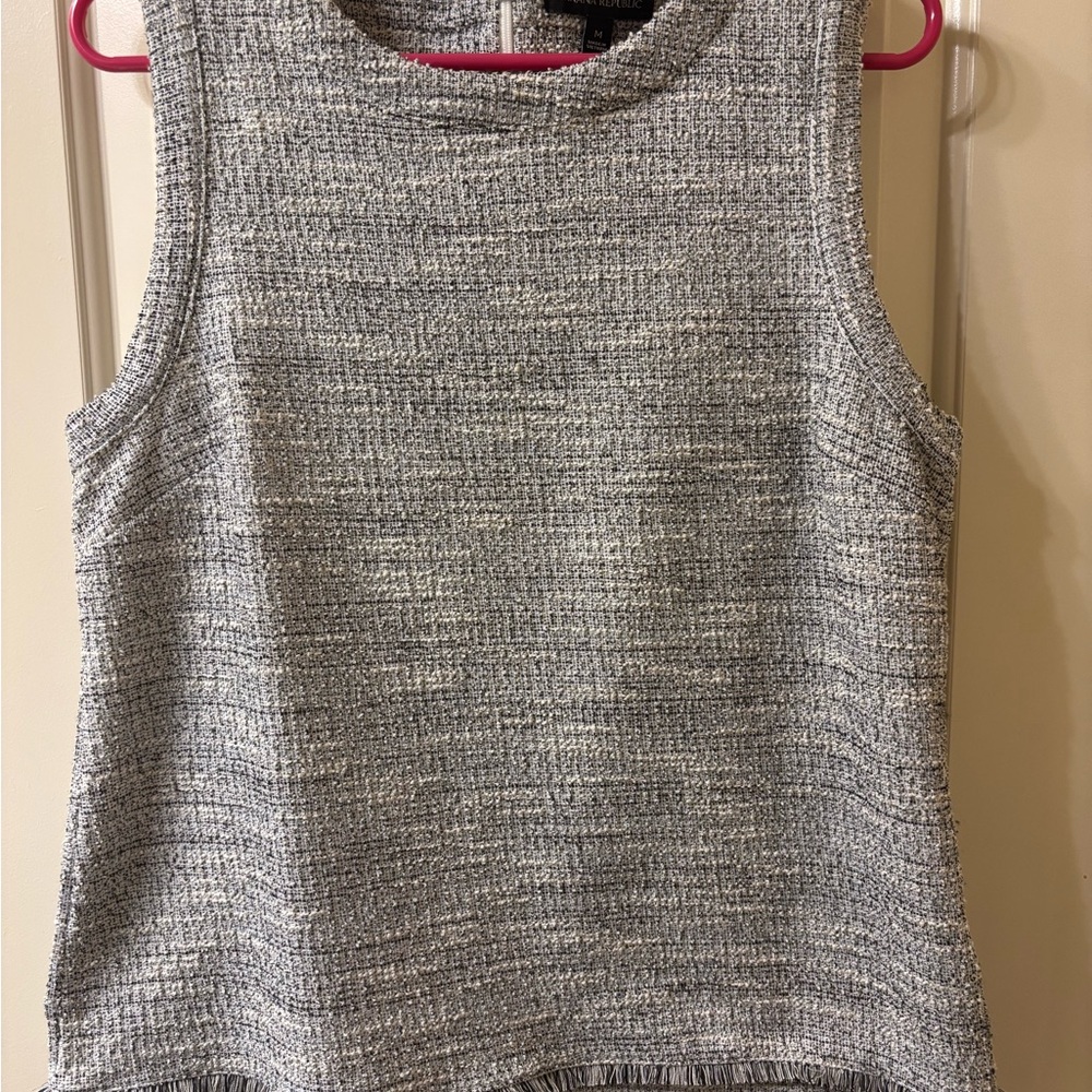 Banana Republic Gray Tweed Top